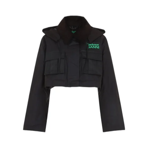 Barbour X Ganni Peplum Waxed Jacket