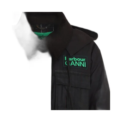 Barbour X Ganni Peplum Waxed Jacket