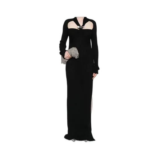 Crystal-Embellishment Maxi Dress