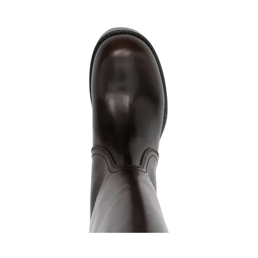 Dries Van Noten Round Toe Buckled Detailed Boots