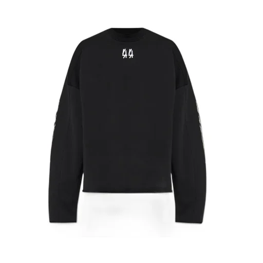 Logo-Embroidered Frayed-Edge Sweater