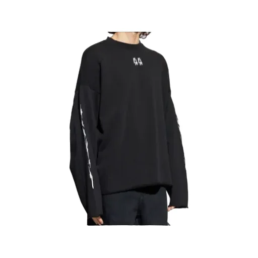 Logo-Embroidered Frayed-Edge Sweater