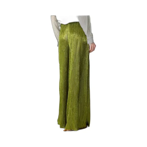 Palazzo Trousers In Froissé Lamé