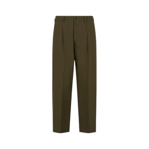 Deep Green Wool Trousers