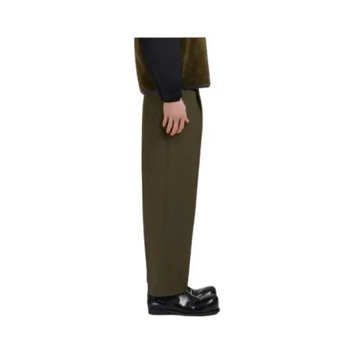 Deep Green Wool Trousers