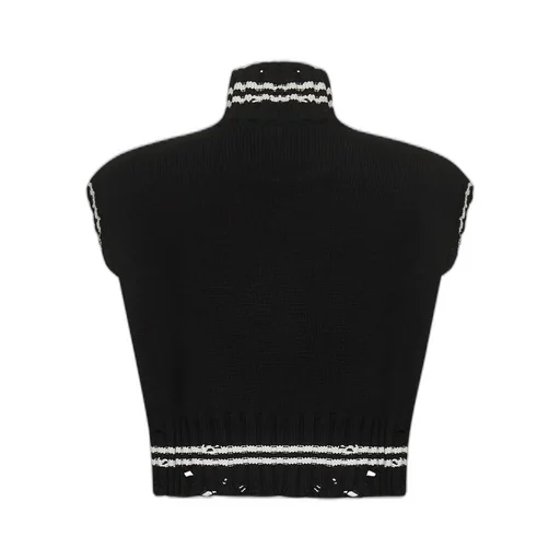 Marni High-Neck Distressed Sweater