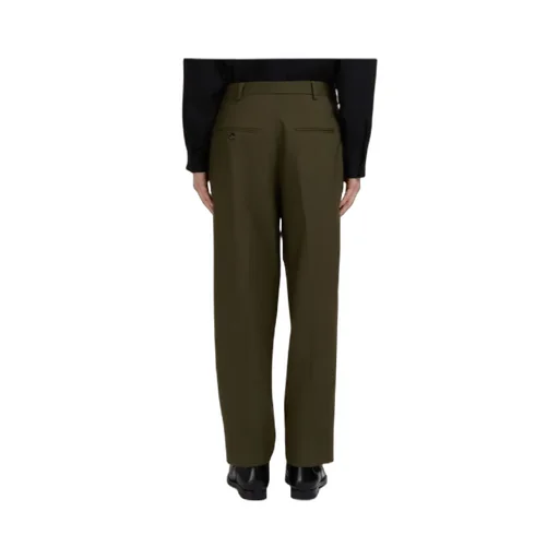 Deep Green Wool Trousers