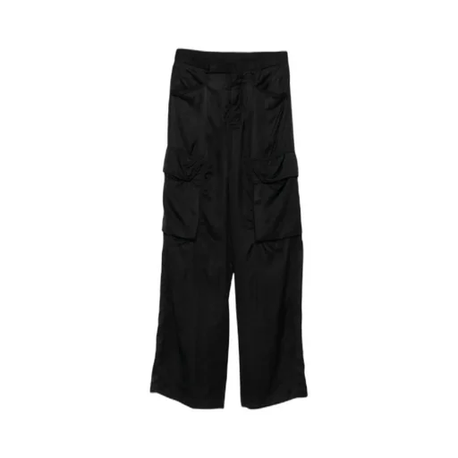 Rick Owens Wide Leg Cargo-Pocket Trousers