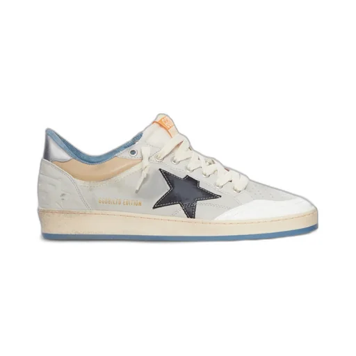 Star-Detail Leather Trainers