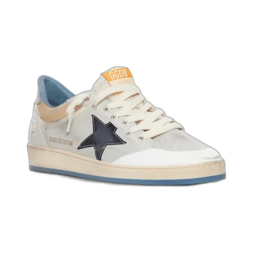 Star-Detail Leather Trainers