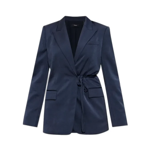Theory Tied-Waist Tailored Blazer