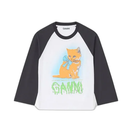 Ganni Cropped Kitty T-Shirt