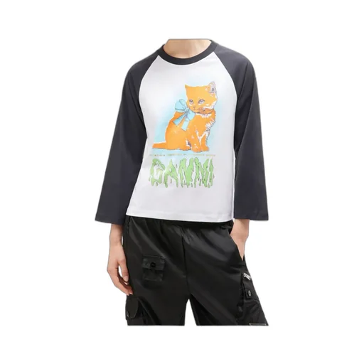 Ganni Cropped Kitty T-Shirt