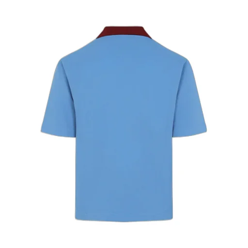 Marni Contrast Collar Piqu Polo Shirt