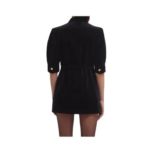 Velvet Double-Breasted Dress