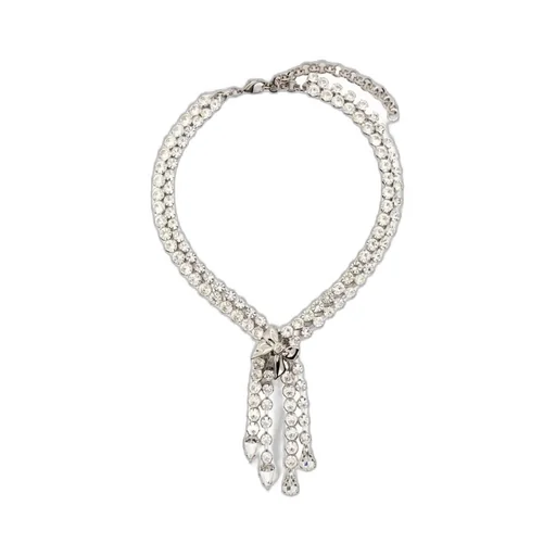 Alessandra Rich Bow Embellished Necklace