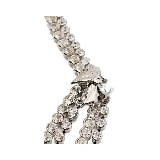 Alessandra Rich Bow Embellished Necklace