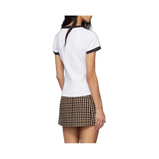 White Cropped Kitty T-Shirt