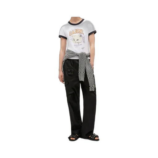White Cropped Kitty T-Shirt