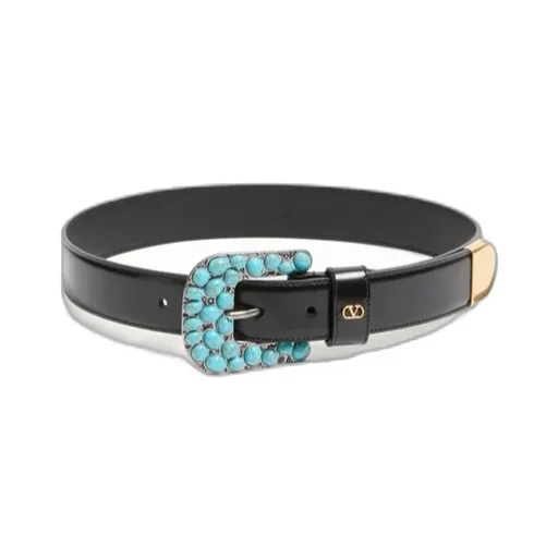 Vlogo Signature Brushed Calfskin Belt 30 Mm