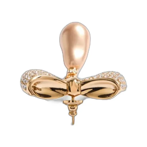 San Fin Metal Earrings With Swarovski® Crystals And Pearls