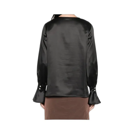 Filipa Cowl-Neck Long-Sleeve Blouse