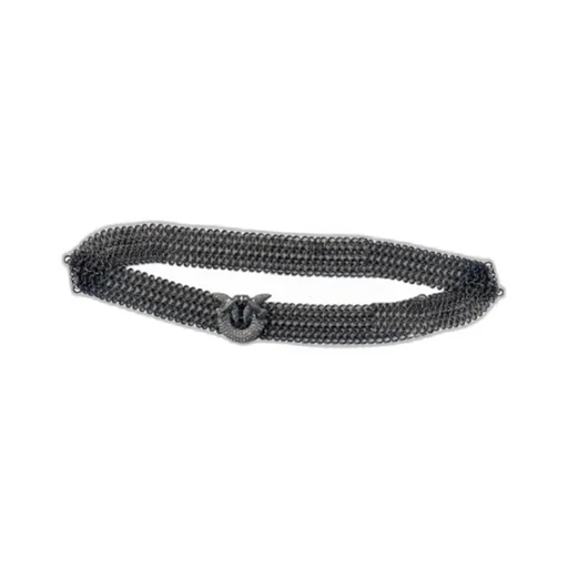 Belt H2,5 Strass Buckle Mettal Mesh