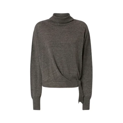 Knit Polo-Neck Sweater