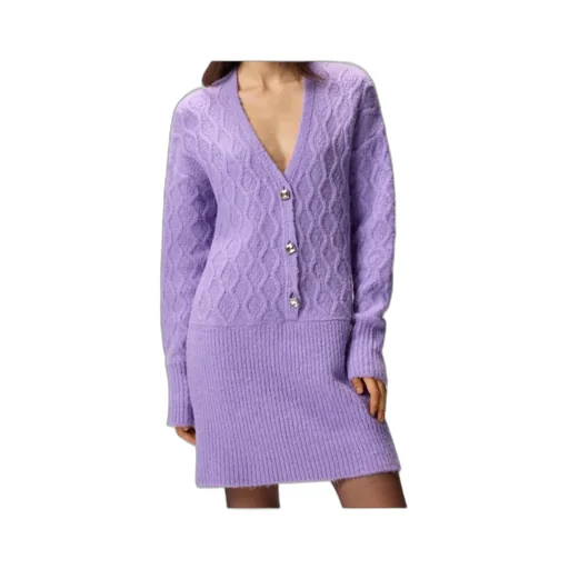 Cable-Knit Button Dress