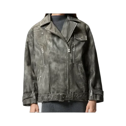 Belted Biker Jacket