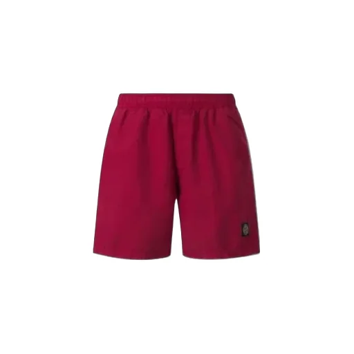 Stone Island Logo Patch Mid-Length Swim Trunks