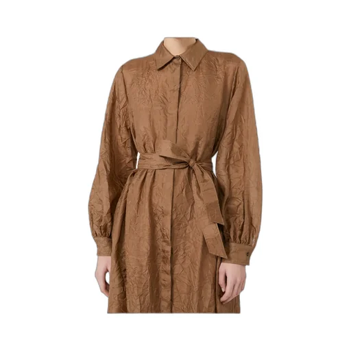 Silk Canvas Shirt Dress