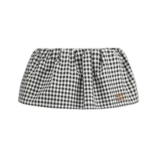 Miu Miu Checked Mini Skirt