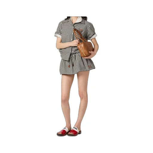 Miu Miu Checked Mini Skirt