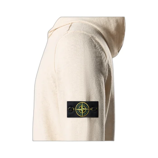 Hooded Jumper With Contrast Bands And Bottom Drawstring