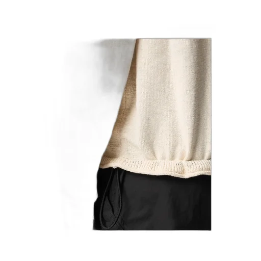 Hooded Jumper With Contrast Bands And Bottom Drawstring