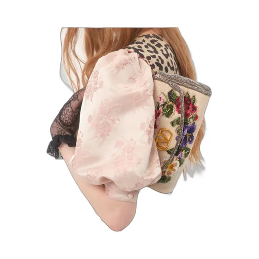 Valentino Garavani Devain Embroidered Small Shoulder Bag