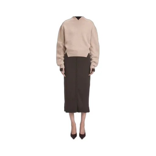 Victoria Beckham Long Sleeve V-Neck Jumper