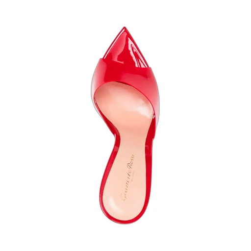 100Mm Leather Heeled Mules