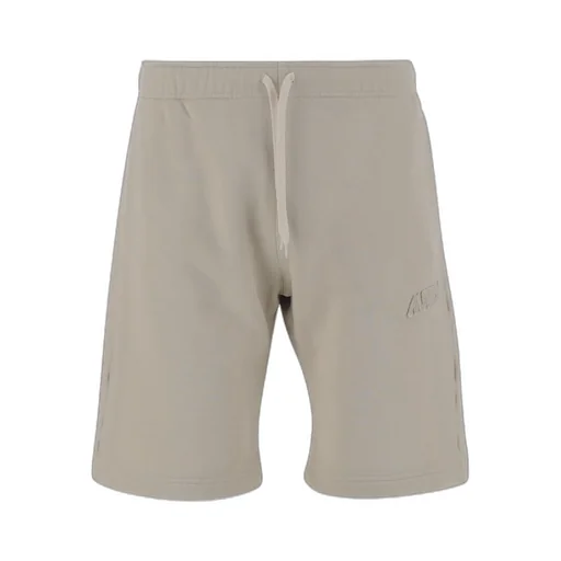 Elasticated-Waistband Logo-Patch Shorts