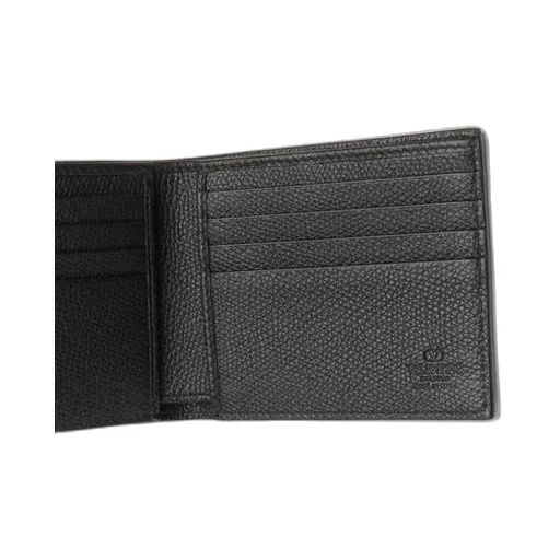 Valentino Garavani Vlogo Signature Grainy Calfskin Wallet