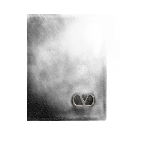 Valentino Garavani Vlogo Signature Grainy Calfskin Wallet