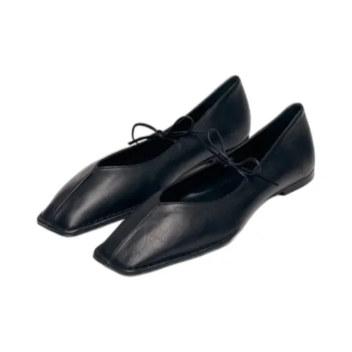 Square-Toe Ballet Flats