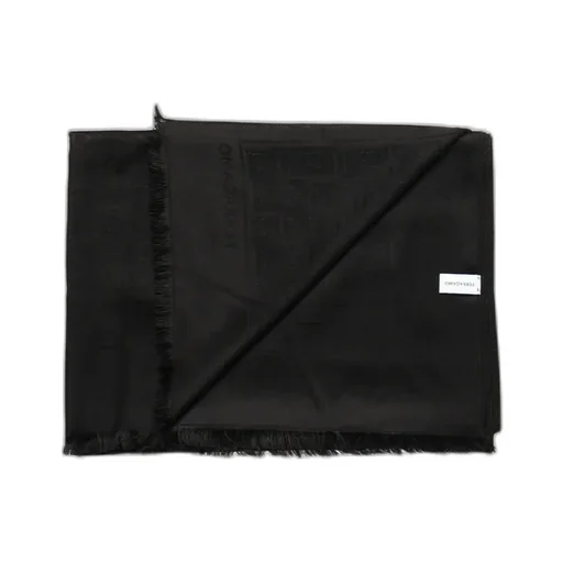 Ferragamo Gancini Jacquard Frayed-Edge Scarf