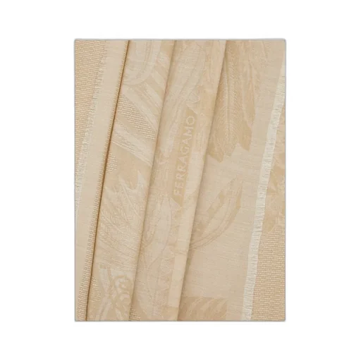 Ferragamo Butterfly Floral Jacquard Frayed-Edge Scarf