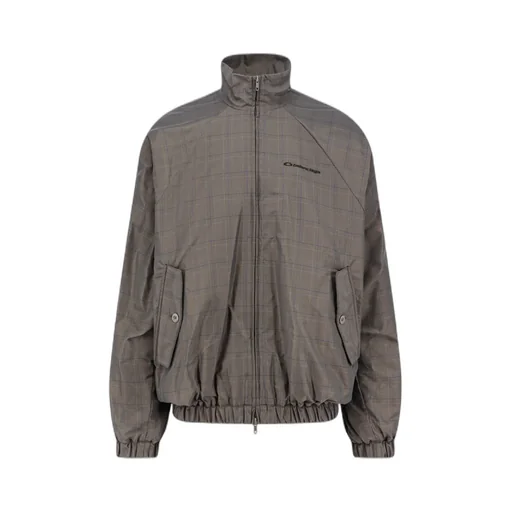Checkered Zip-Up Jacket