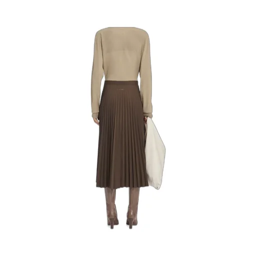 Mm6 Maison Margiela Pleated Midi Skirt
