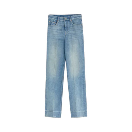 Valentino Logo Patch Straight Leg Jeans