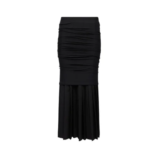 Mm6 Maison Margiela Mid-Rise Pleated Midi Skirt