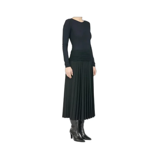 Mm6 Maison Margiela Mid-Rise Pleated Midi Skirt